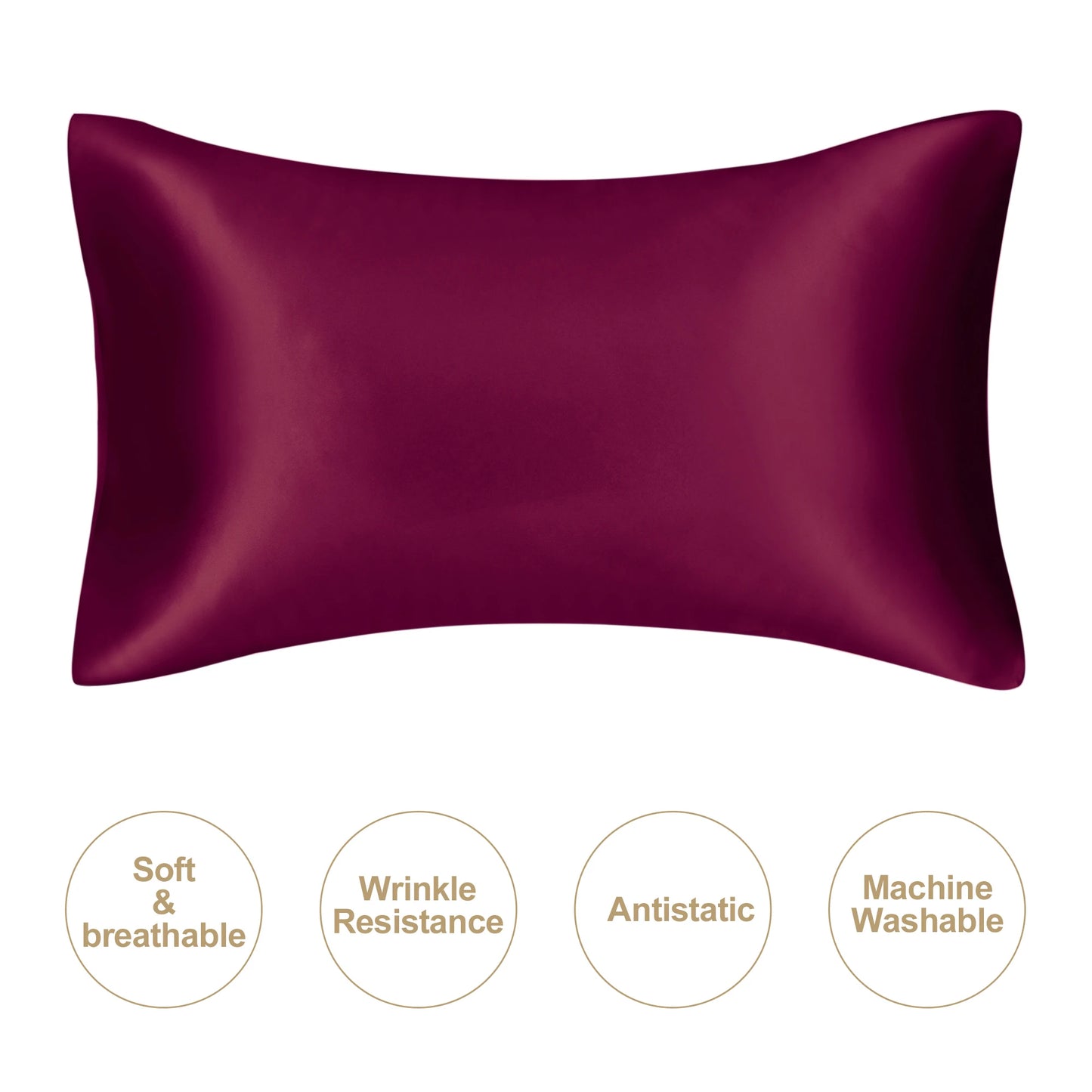Silky satin pillowcase Frizz control natural silk pillowcase mulberry silk pillow case standard queen