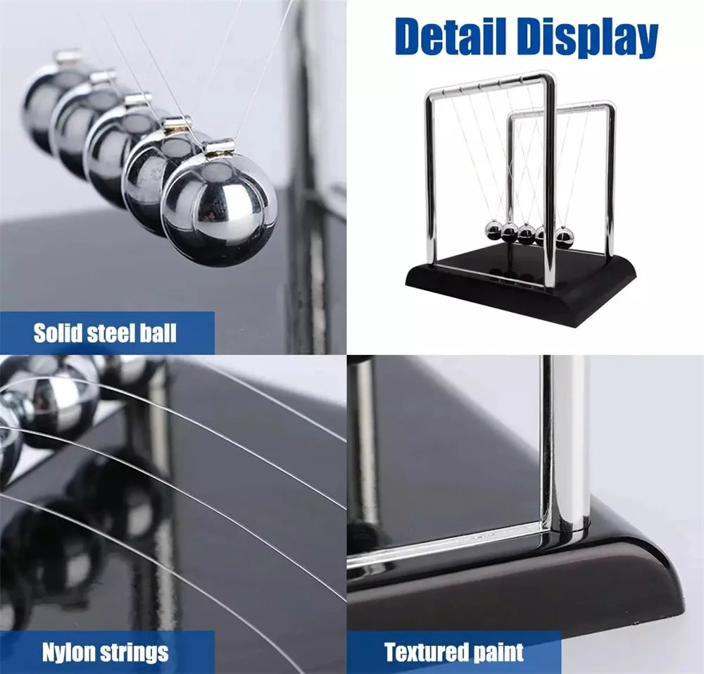 Newton's Cradle Balance Balls — A Physics Science Pendulum Perfect For Desktop Decor