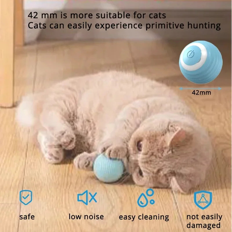 Interactive Cat Toy Ball Roll Games Kitten Accessories