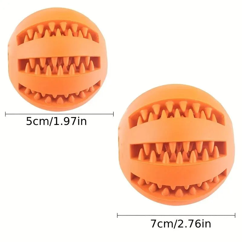 Dog Toy Ball Food Feeder Non-toxic Bite Resistant Toy Ball for Dogs Puppy Treat Chew Tooth Cleaning Ball