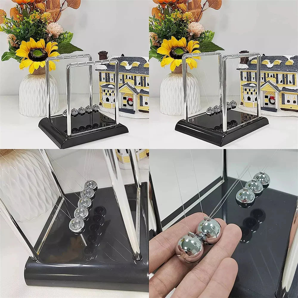 Newton's Cradle Balance Balls — A Physics Science Pendulum Perfect For Desktop Decor