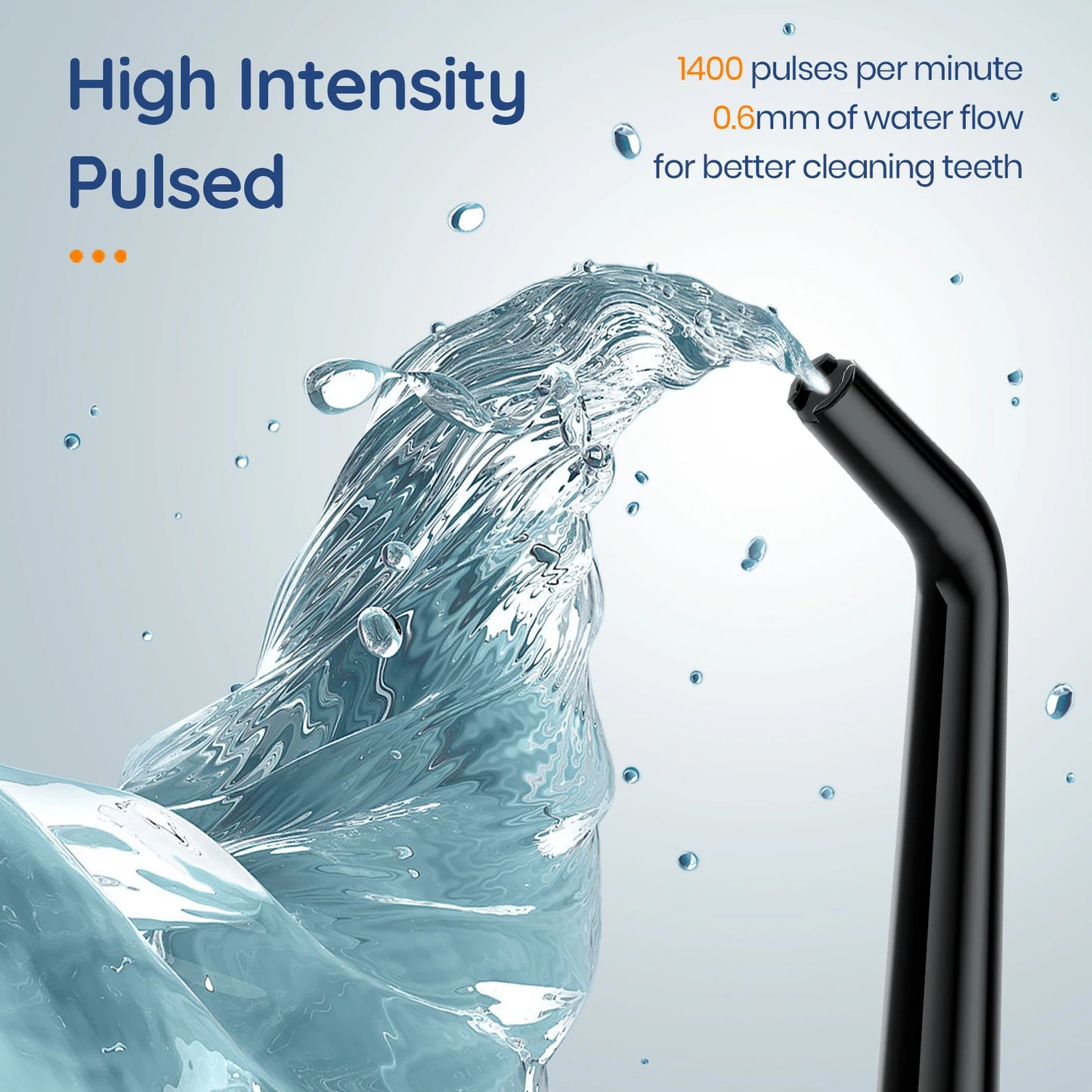 Portable Oral Irrigator F18 Water Flosser USB Rechargeable 4 Nozzles Dental Water Jet 200ml Water Tank Waterproof