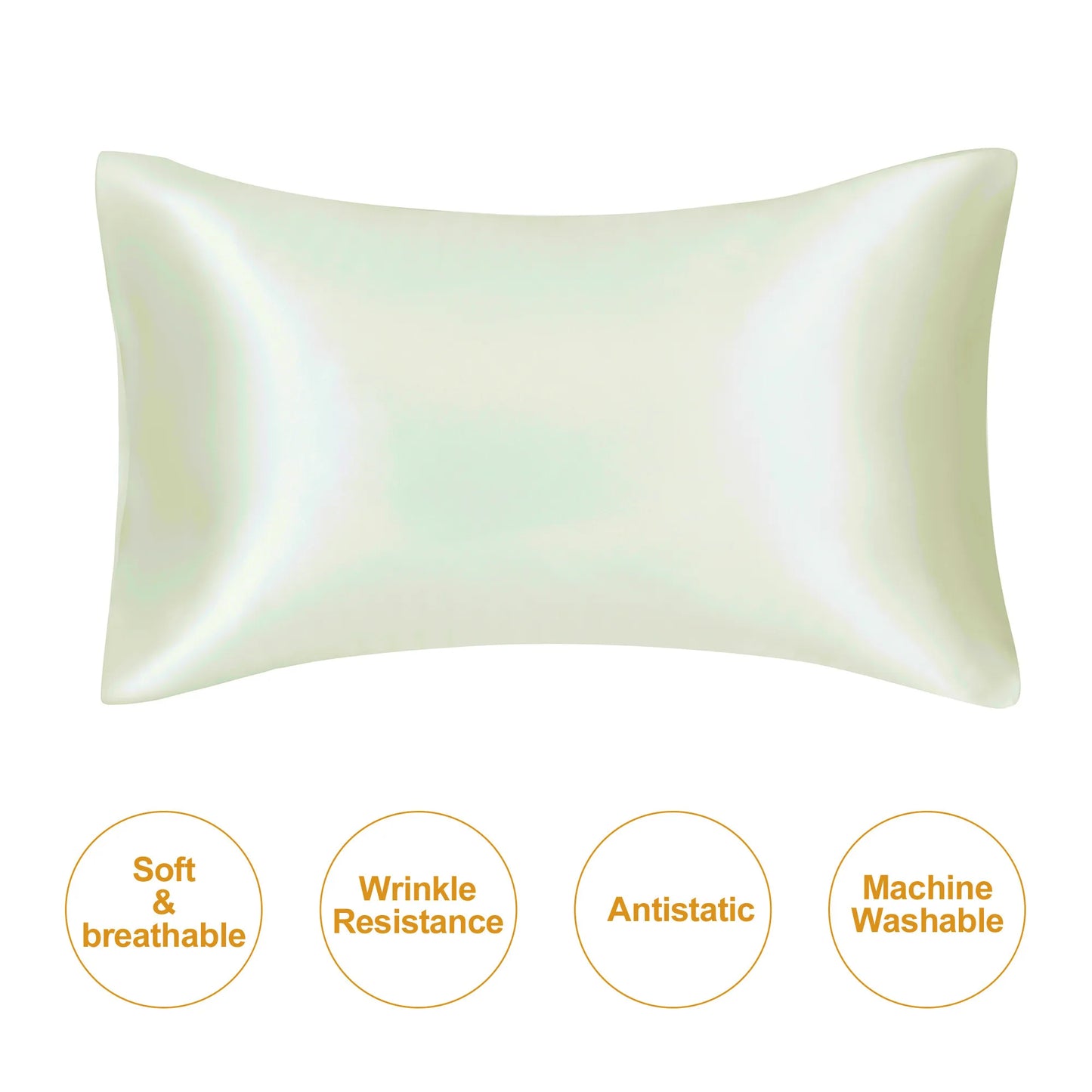 Silky satin pillowcase Frizz control natural silk pillowcase mulberry silk pillow case standard queen