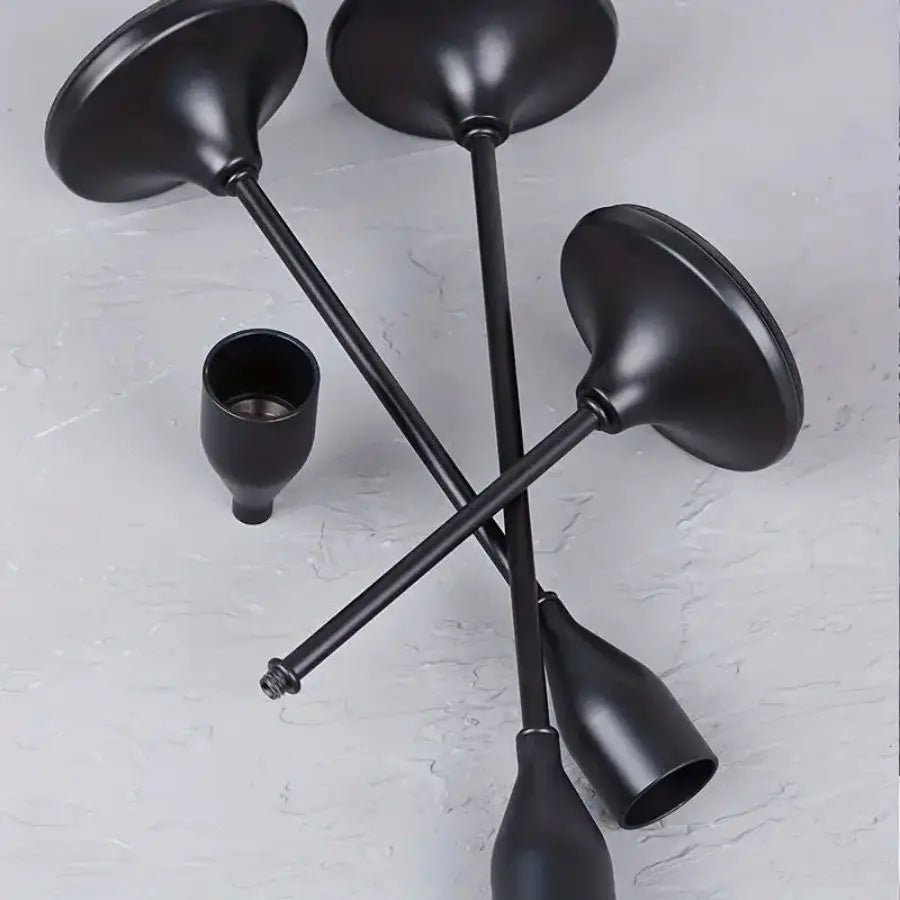 Set of 3 Black Taper Candle Holders — A touch of European elegance to your table