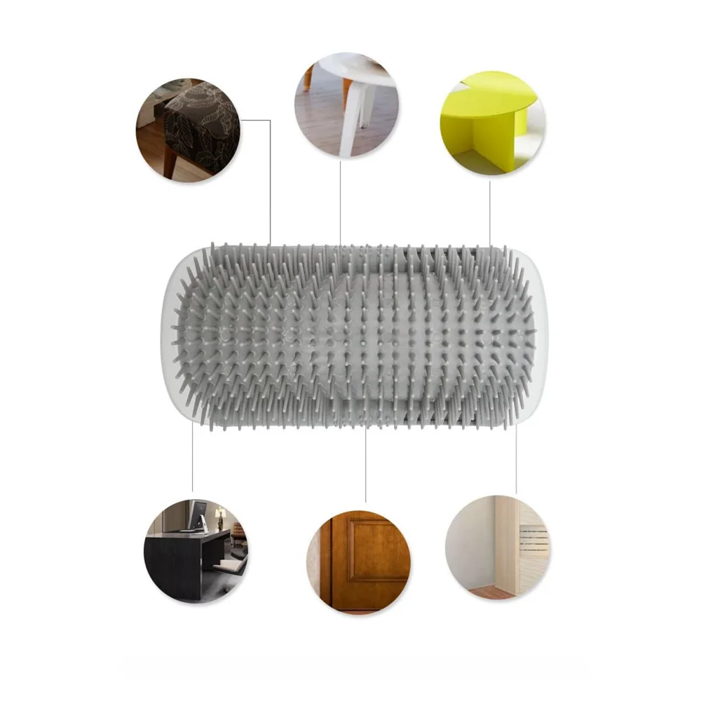 1PC Cat Self Groomer With Catnip Cats Wall Corner Massage Comb Brush Rubs The Face With A Tickling Soft Comb