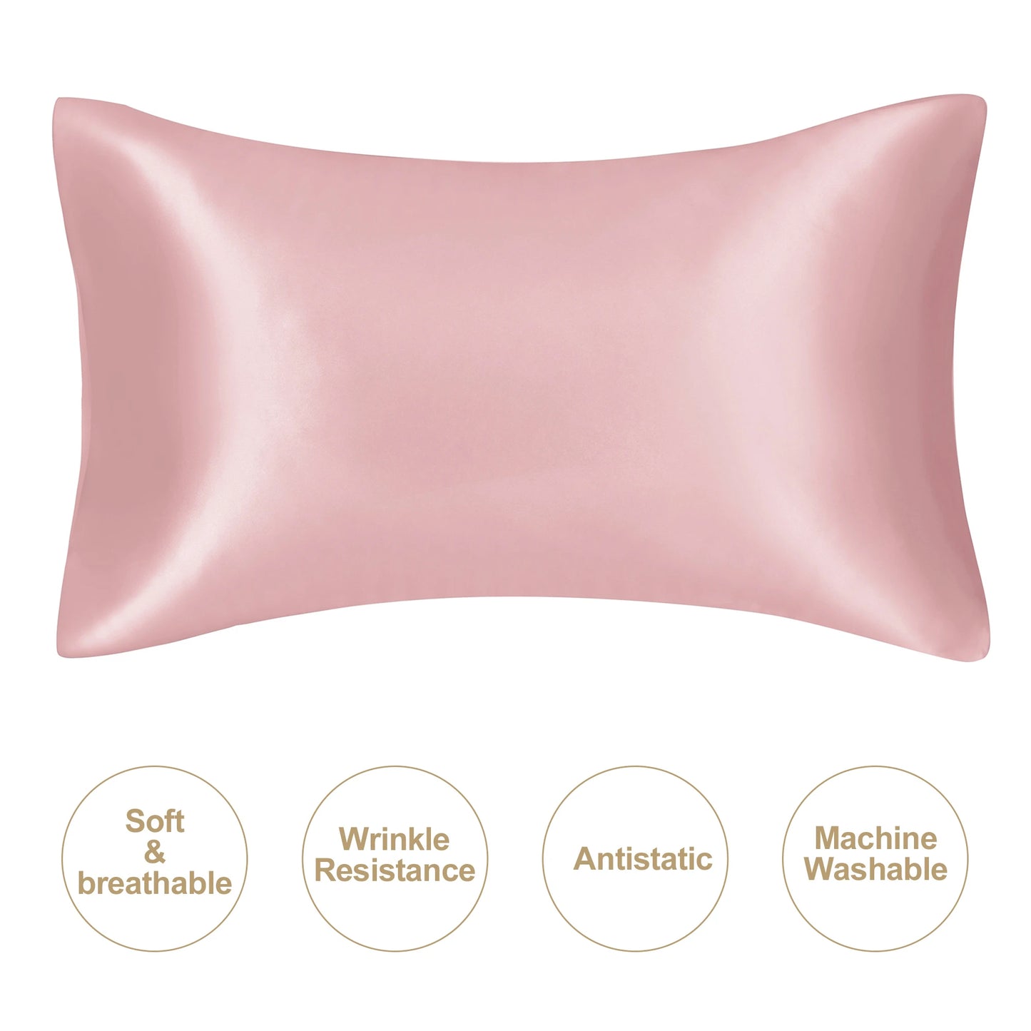 Silky satin pillowcase Frizz control natural silk pillowcase mulberry silk pillow case standard queen