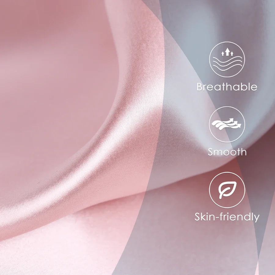 Silky satin pillowcase Frizz control natural silk pillowcase mulberry silk pillow case standard queen
