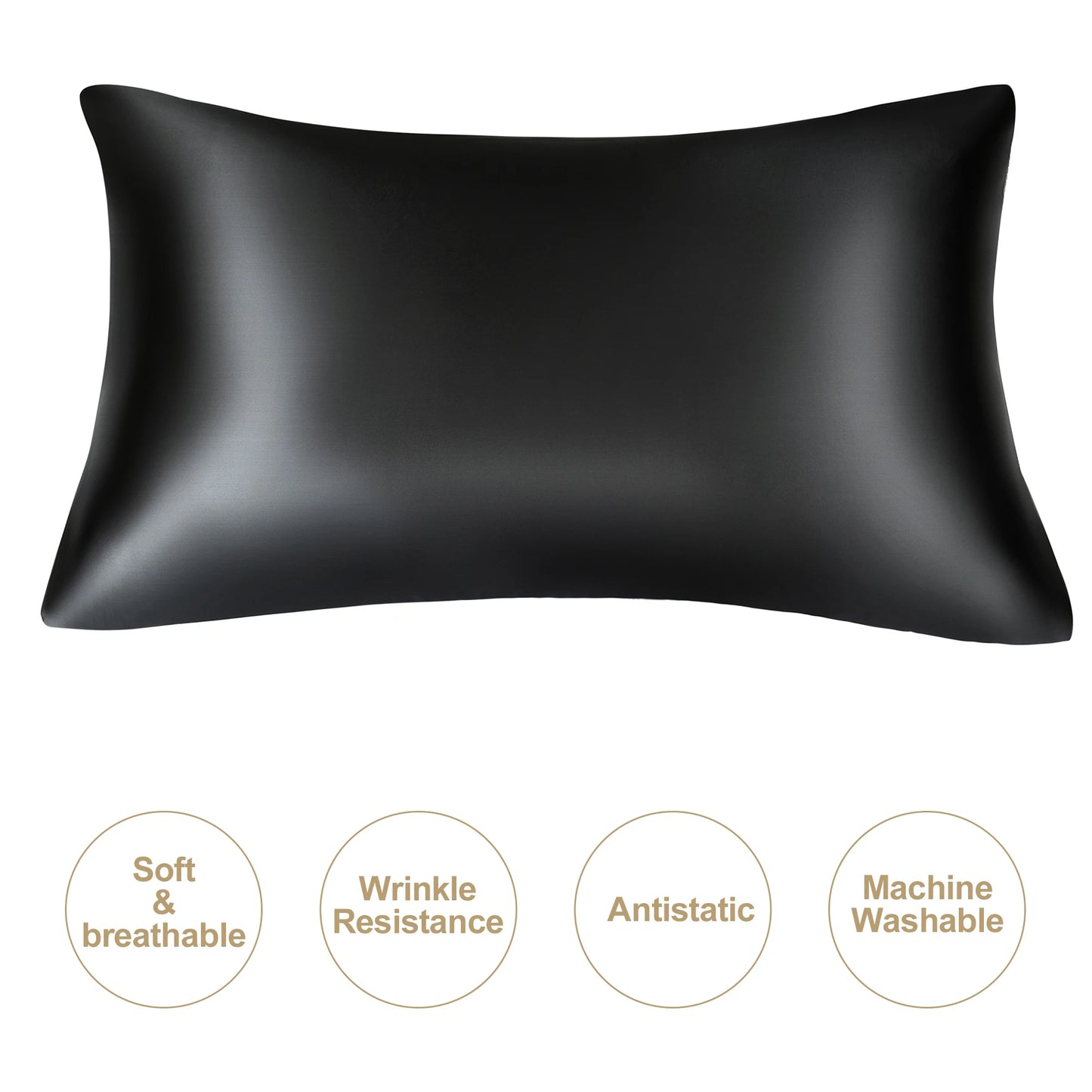 Silky satin pillowcase Frizz control natural silk pillowcase mulberry silk pillow case standard queen