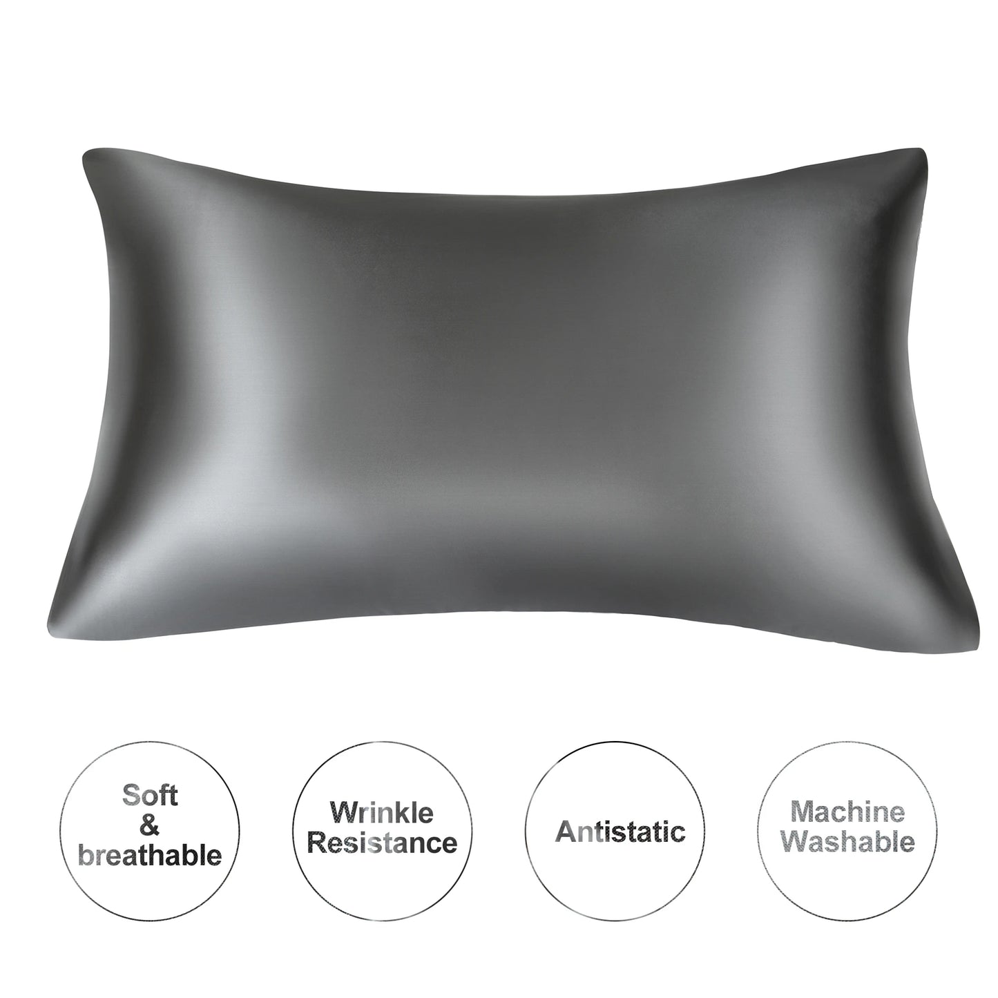 Silky satin pillowcase Frizz control natural silk pillowcase mulberry silk pillow case standard queen