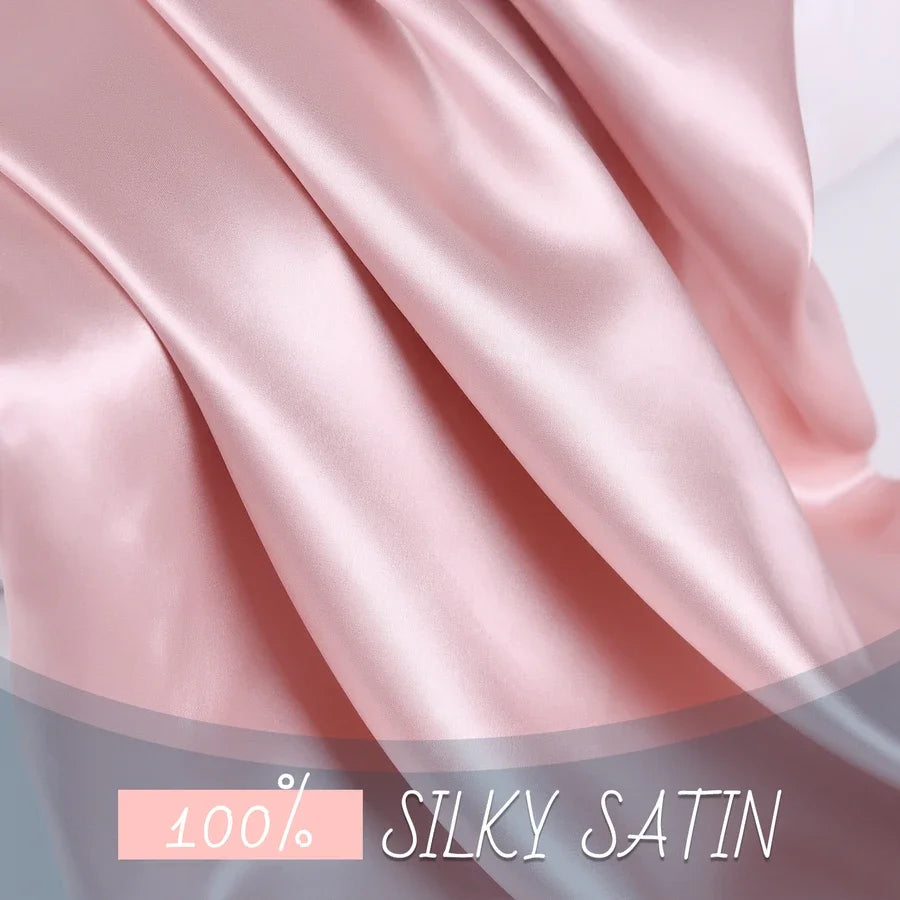 Silky satin pillowcase Frizz control natural silk pillowcase mulberry silk pillow case standard queen