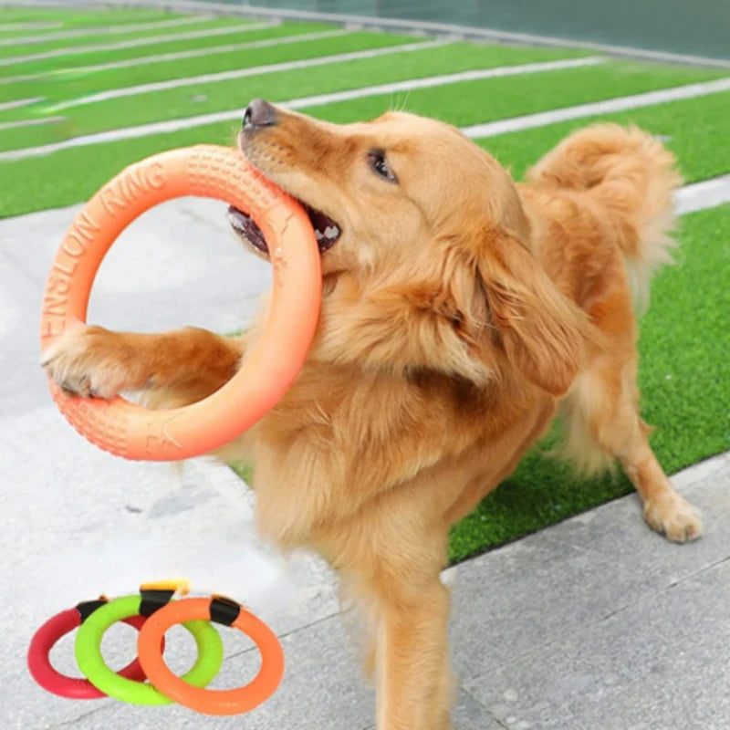 1PC Orange Dog Toys Pet Flying Disk Training Ring Puller EVA Interactive Training Ring Puller Resistant for Dogs