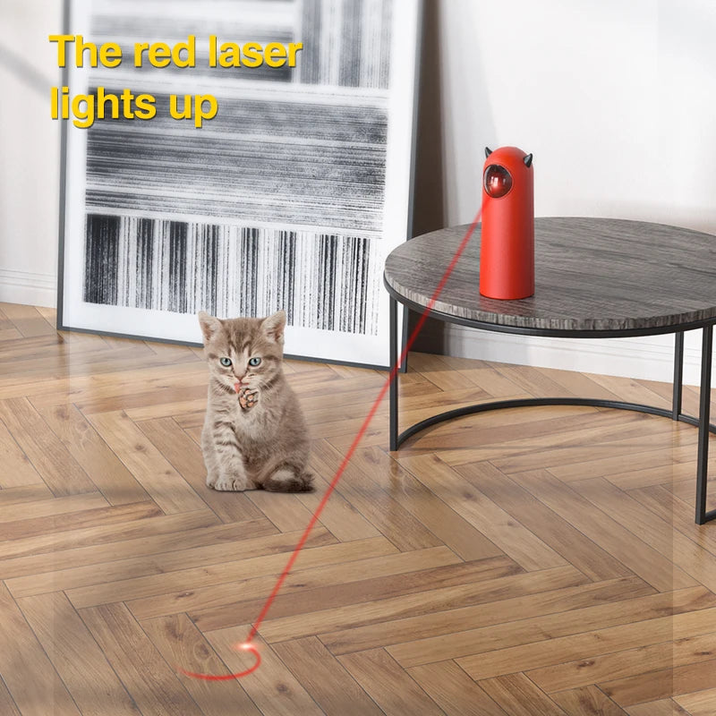 Smart Handheld Interactive Automatic Cat Teaser Electronic LED Laser Toy Pet Indoor