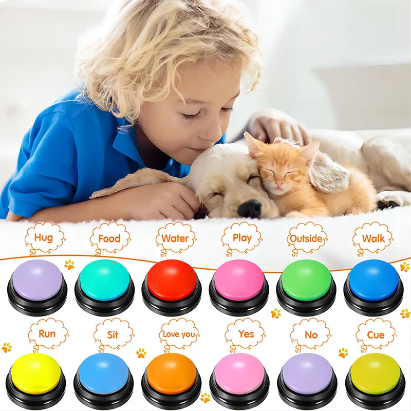 Dog Cute & Funny Recordable/Speaking Travel Buttons Portable