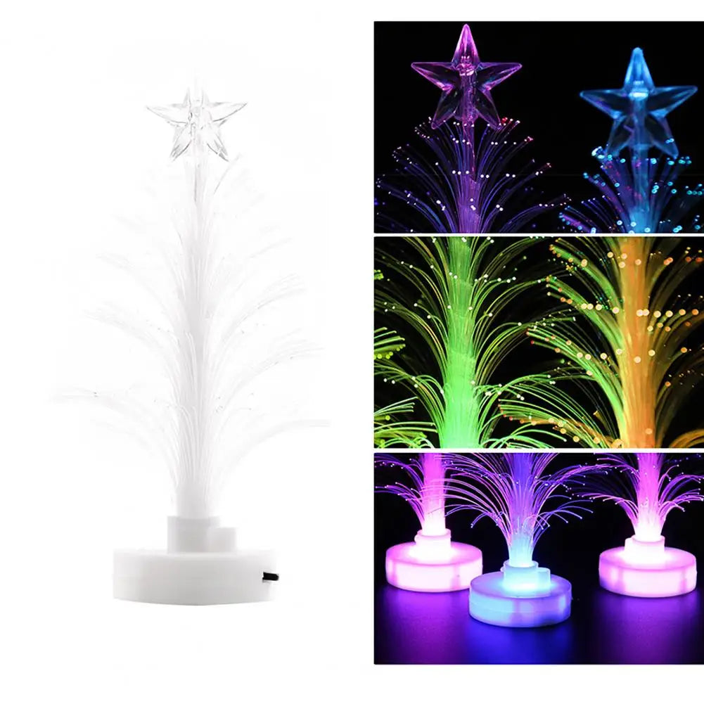 Electronic Led Christmas Tree Night Light Creative Star Christmas Tree Lamp Home Party Decoration