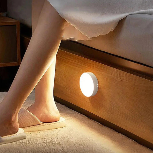 Motion Sensor LED Night Light - Rechargeable USB Lamp Perfect for Stairs, Hallway, Closet