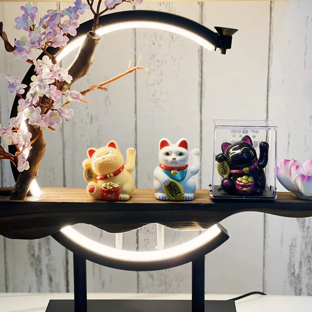 Solar-Powered Lucky Cat —  A beckoning Fortune Cat That Automatically Waves