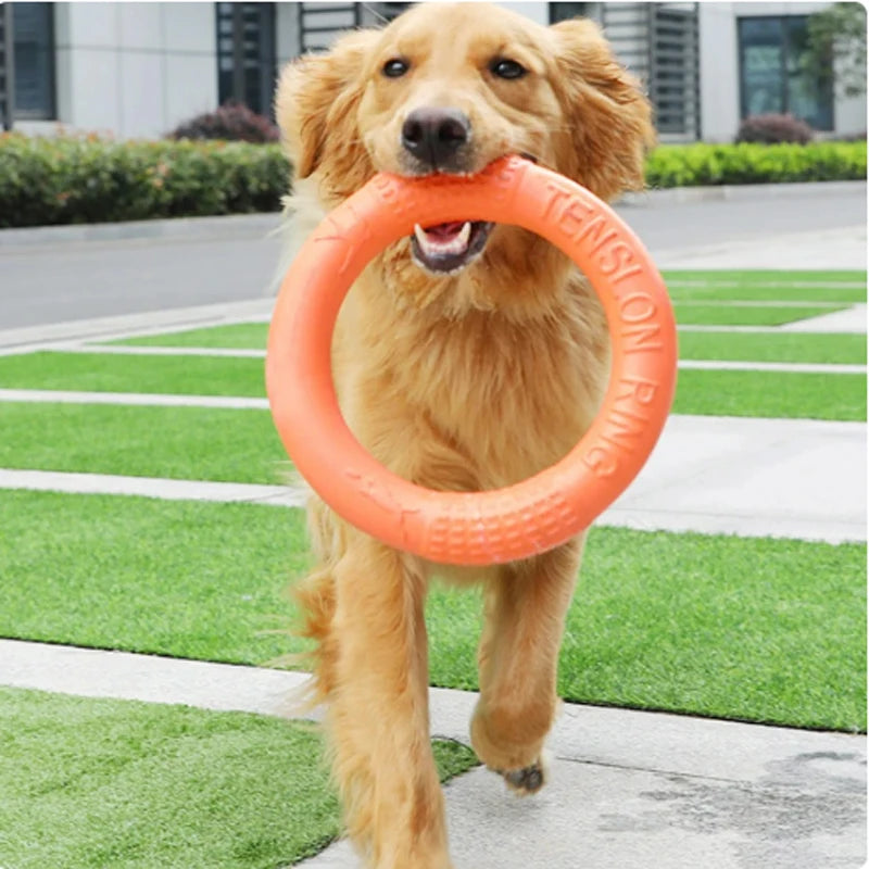 1PC Orange Dog Toys Pet Flying Disk Training Ring Puller EVA Interactive Training Ring Puller Resistant for Dogs