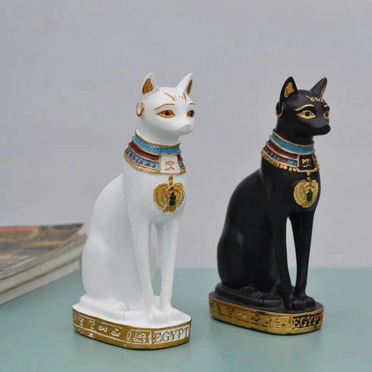 Egyptian Cat Figurine Decor — This Vintage Cat Goddess Statue