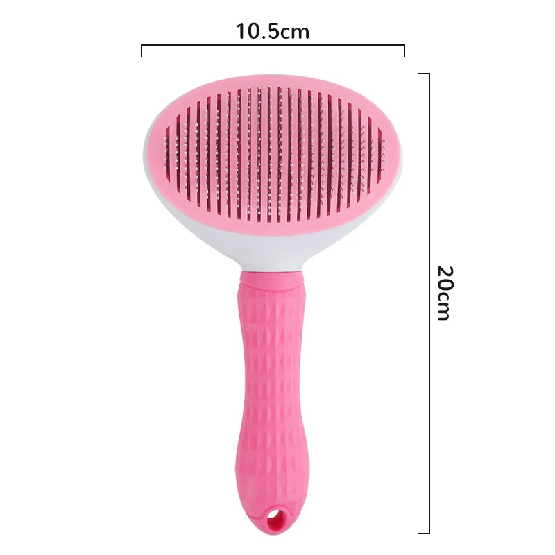 Stainless Steel Automatic Pet Hair Removal Brush For Cats/Dogs Cleaning Grooming