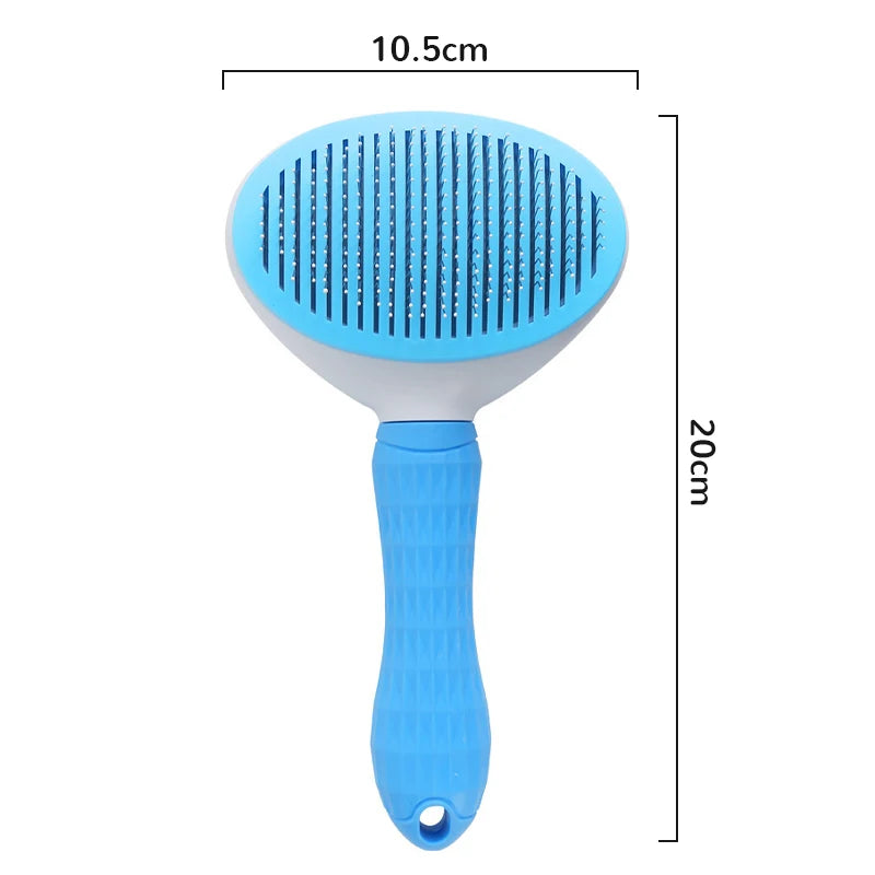 Stainless Steel Automatic Pet Hair Removal Brush For Cats/Dogs Cleaning Grooming