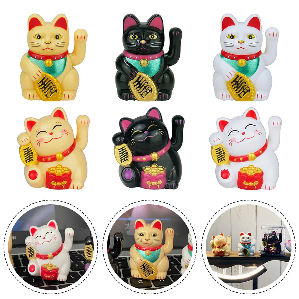 Solar-Powered Lucky Cat —  A beckoning Fortune Cat That Automatically Waves