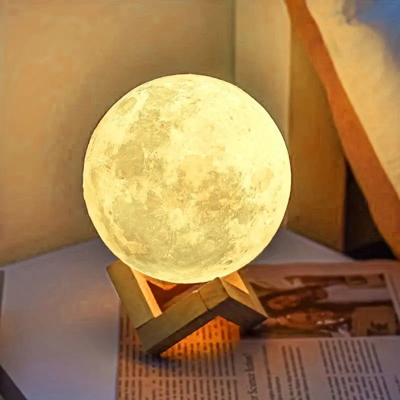 8 cm DIY Planet Lamp - A Cosmic Night Light with Art Painting Graffiti for Decoration (Includes Stand)